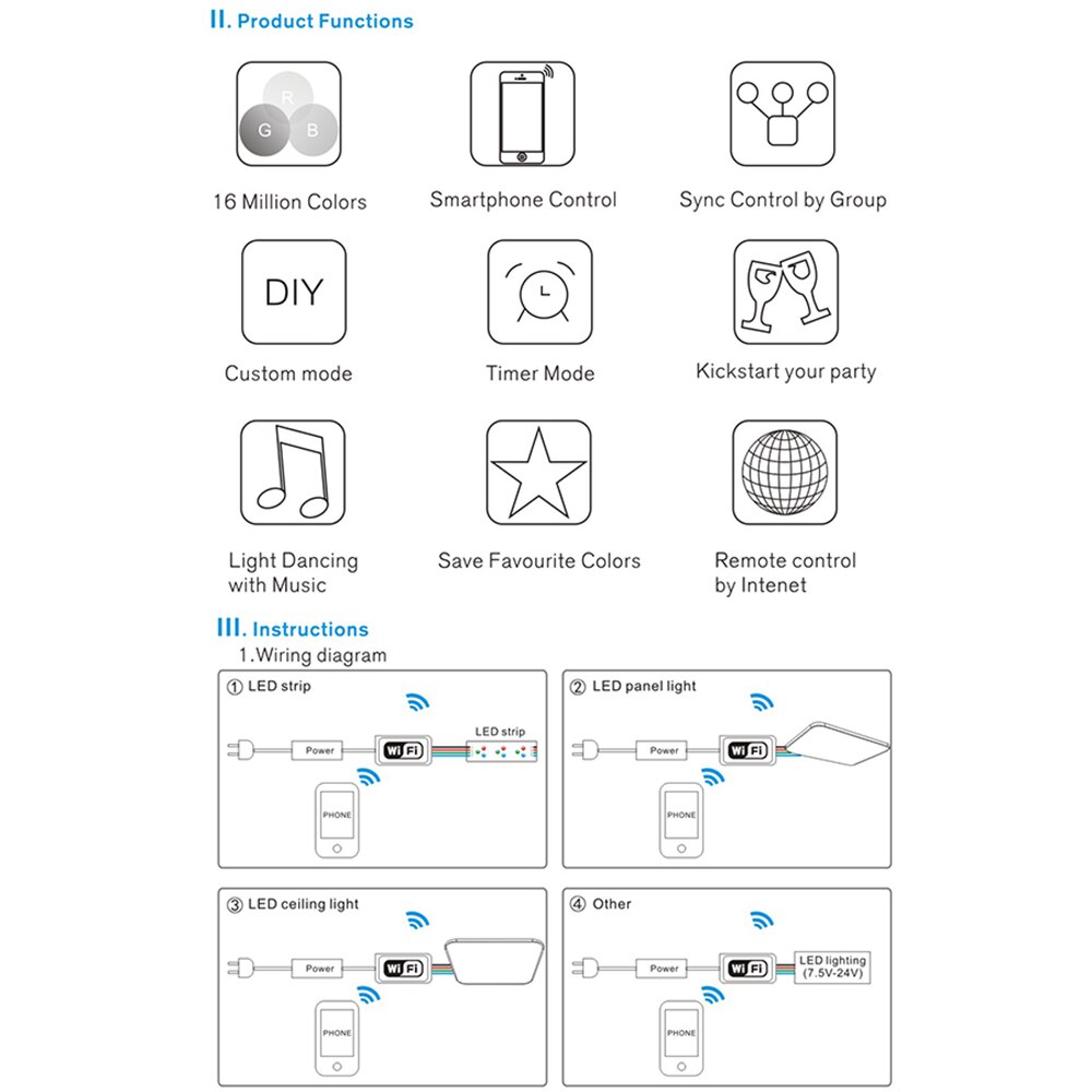 Smart Leven Rgb Wifi App Led Controller Dc 5V Usb Powered Multi Kleur Veranderende Met Timer Modes Voor 2835 5050 Rgb Strip Licht