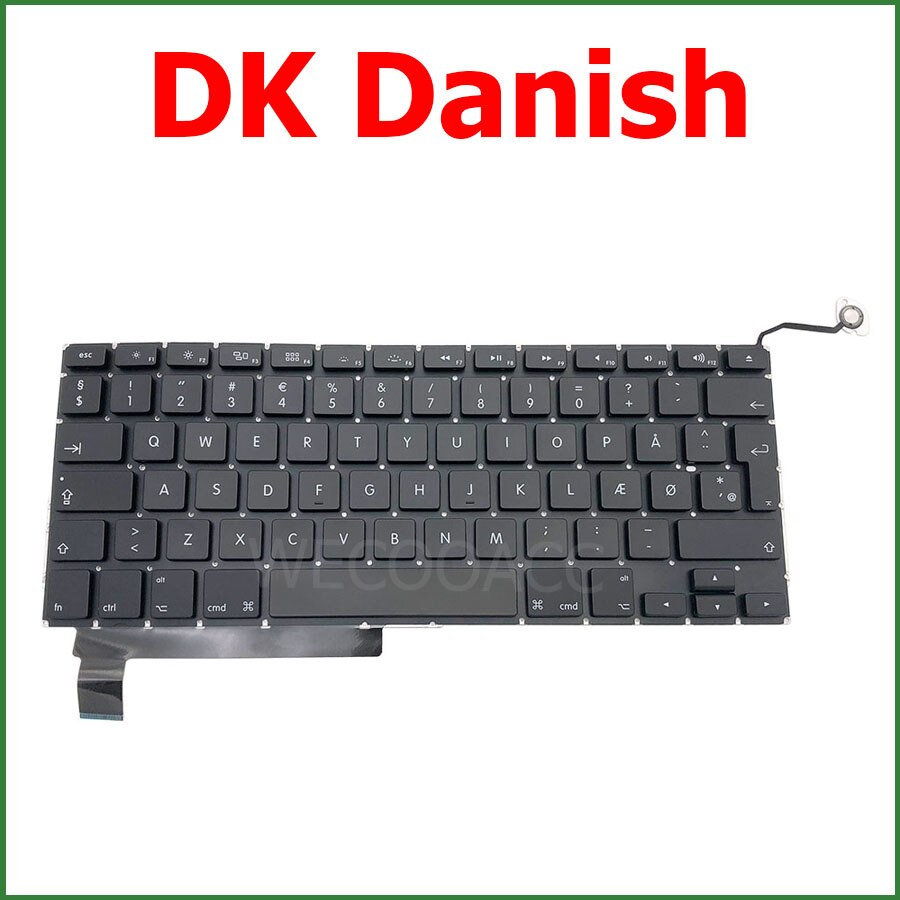 Laptop nowa klawiatura A1286 dla Macbook Pro 15 &quot;A1286 wymiana klawiatury UK US FR ES PT RU DE CH HU układ 2009 2010 2011 2012: Blue