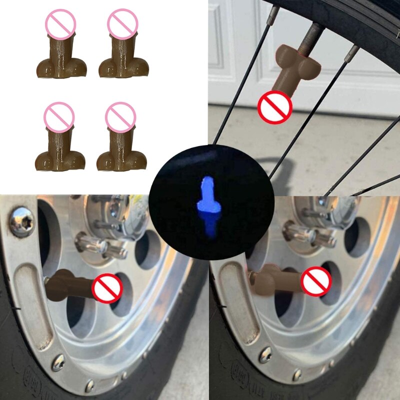 4 Stuks Prank Auto Wiel Band Lichtgevende Stem Stofkap Voor Auto 'S Fietsen: 2