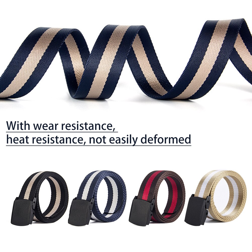 Ceinture tricotée en Nylon pas de ceinture de sécurité en métal
