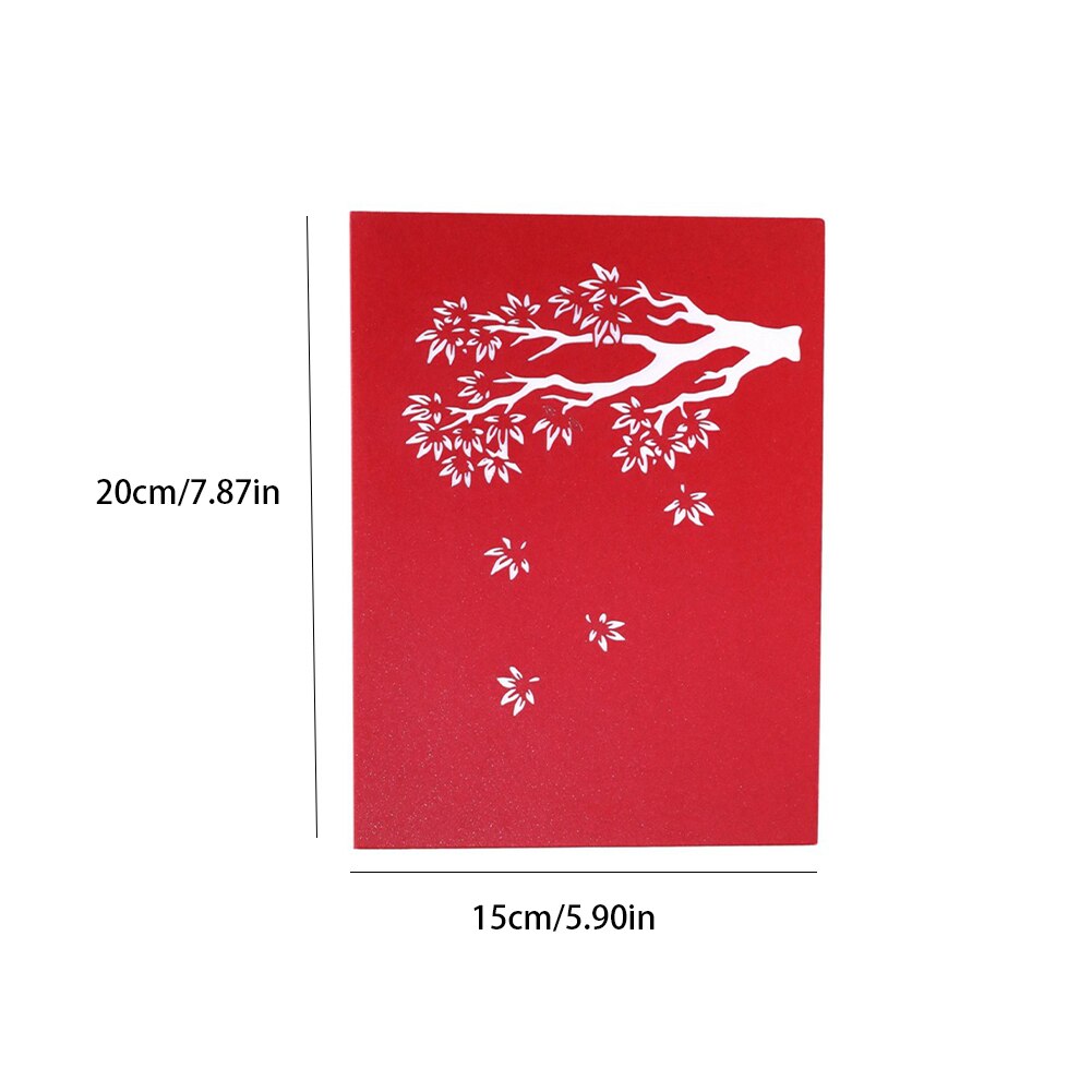 3D Pop-Up Cards Maple Leaf House Birthday Card Anniversary For Girl Kids Wife Postcard Wedding Invitations Greeting Cards