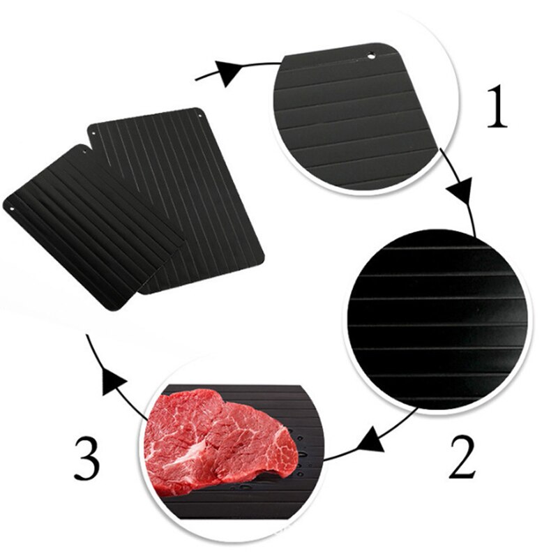 1pc Fast Defrosting Tray Kitchen Gadget ToolThaw Frozen Food Meat Fruit Quick Defrosting Plate Board Defrost
