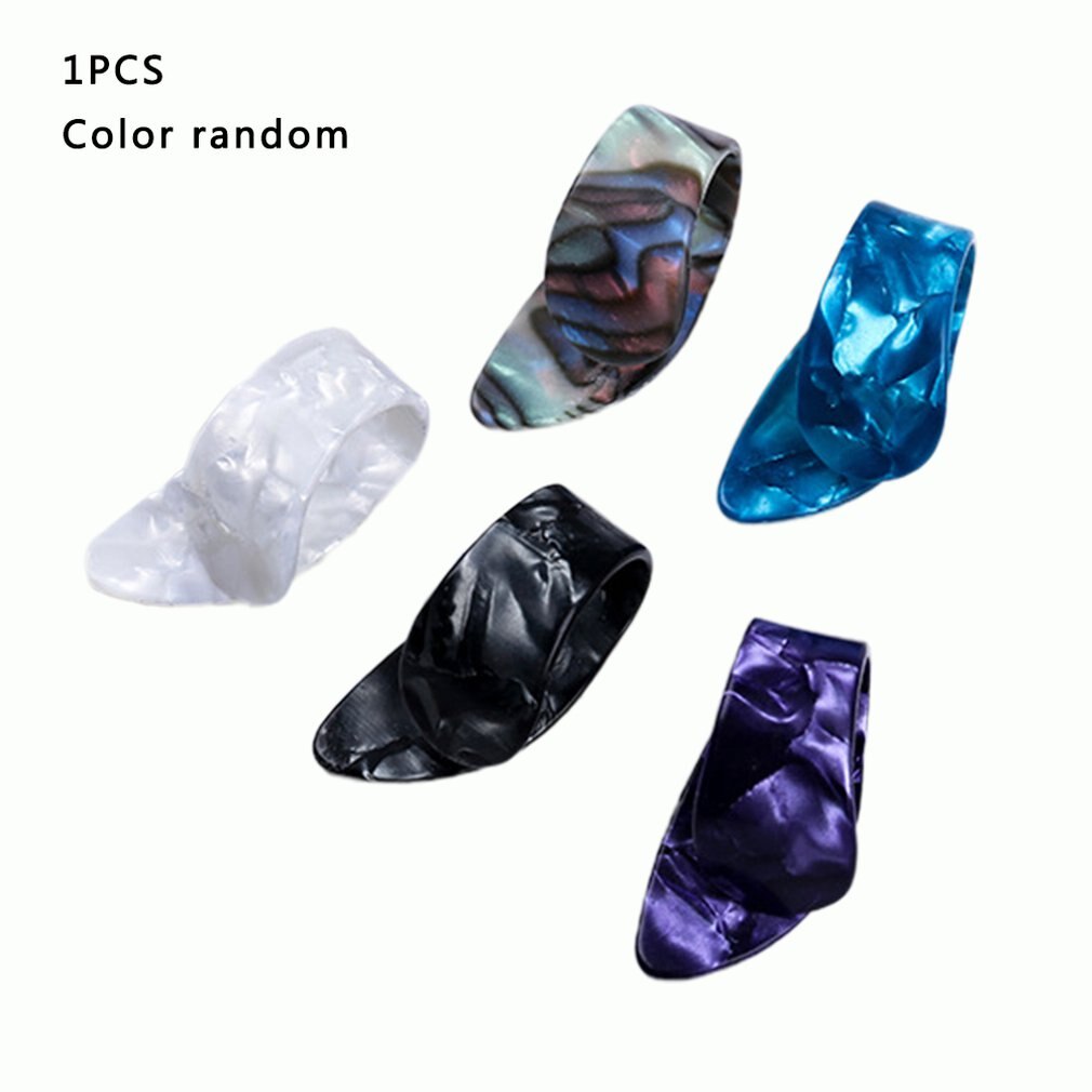 Púa de guitarra para dedo pulgar, púas de tubo de guitarra, púas para pulgar, accesorios de guitarra eléctrica, Color aleatorio: 1