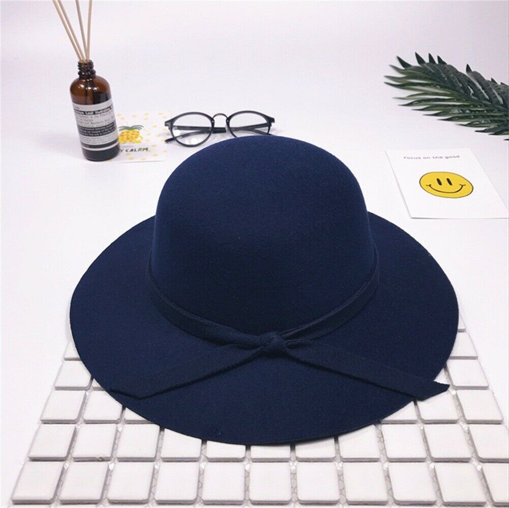 accesorios de verano para bebé dulce niñas niños Bowknot sombrero Bowler playa protección del sol Caps Bonnet accesorios de fotografía para niños 2- 8T: Navy Blue