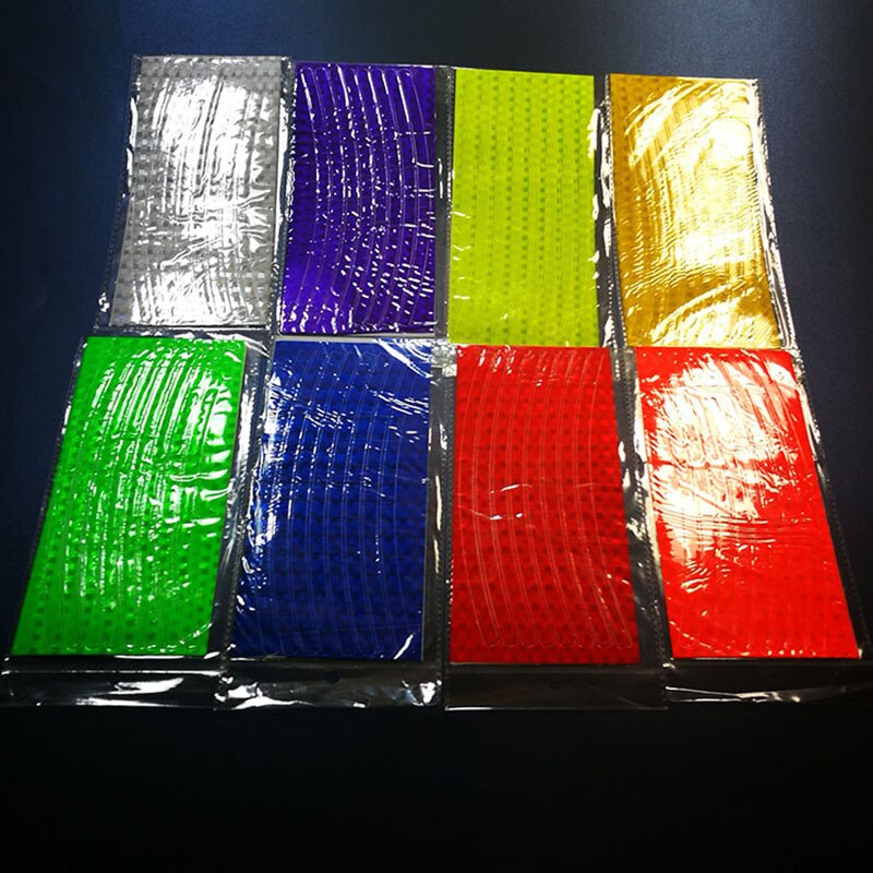 21cm x 0.8cm Fluorescent Bike Bicycle Sticker Reflective Stickers Outdoor Safety Tools Tapes Night Reflective Sticker