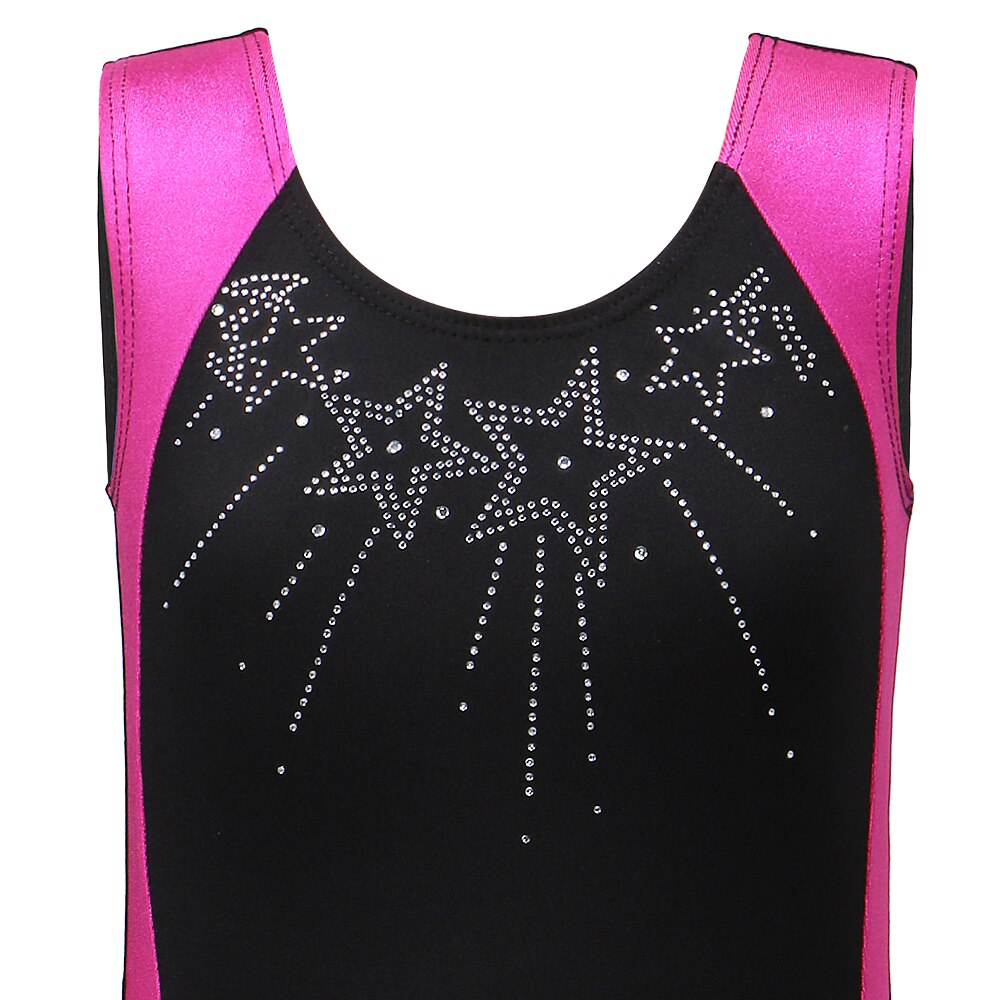 Toddler Girls Ballet Gymnastics Leotards Dance Leotard for 3-11Y Girl Kids Gymnastics Jumpsuit with Rhinestone