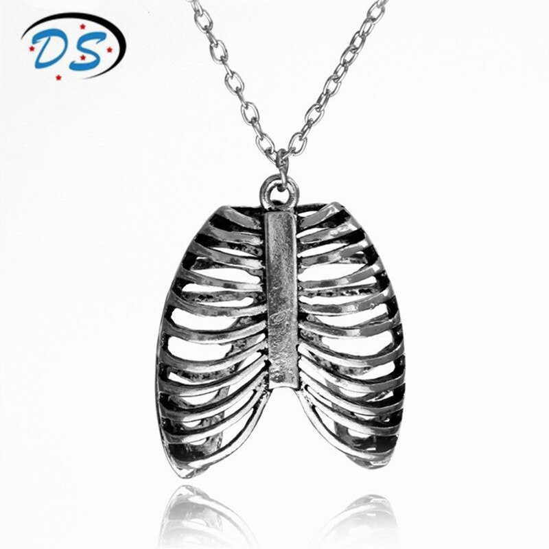 Vintage jewelry Skull Ribcage Ribs Anatomical Pend... – Grandado