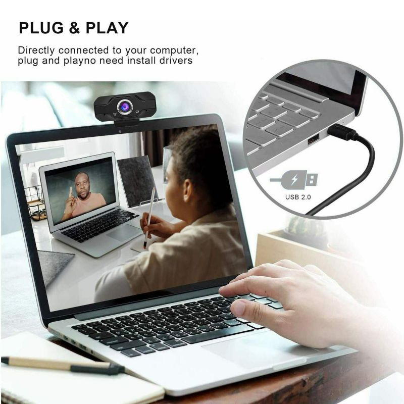 1080P HD Webcam USB PC Laptop Extenal Camera With Microphone Video Call Web Camcorders with Base Clip