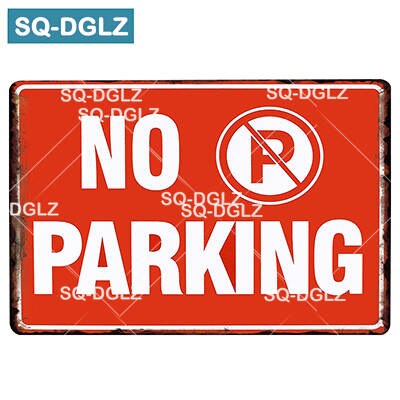 [SQ-DGLZ] Sicherheit Metall Zeichen Bar Zauberstab Dekor Zinn Zeichen Jahrgang Wohnkultur Malerei Plaketten Nein Parken Kunst Tafel Poster: 2140