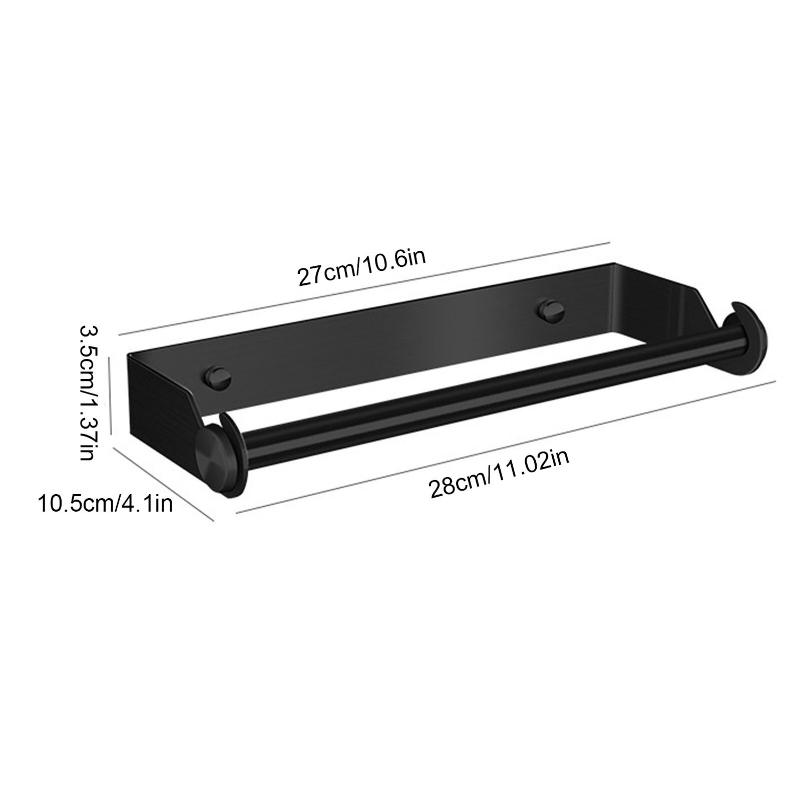 304 Kitchen Roll Paper Rack Wall Hanging Bathroom Roll Paper Holder Multi-function 304 Stainless Steel Bathroom Paper Towel Rack