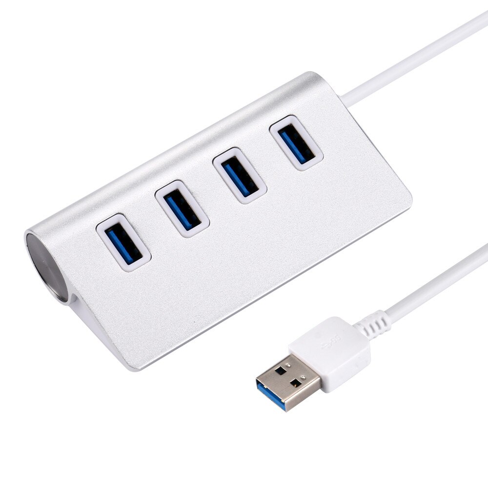USB 3,0 4-Port Multi HUB Splitter Aluminium Adapter High Speed Für PC Laptop Mac # T2