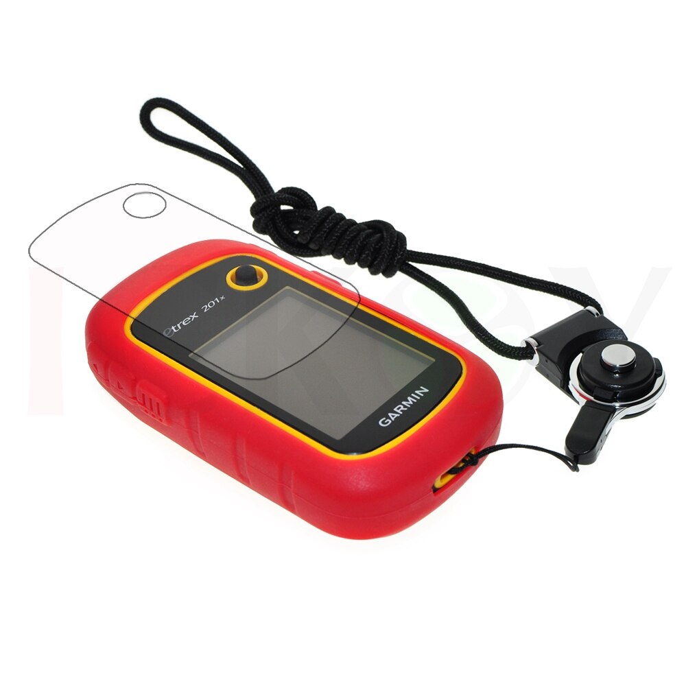 GPS Protective Case with Ring Strap + Screen Protector for Garmin eTrex 10 20 30 10x 20x 30x 22x 32x: Red