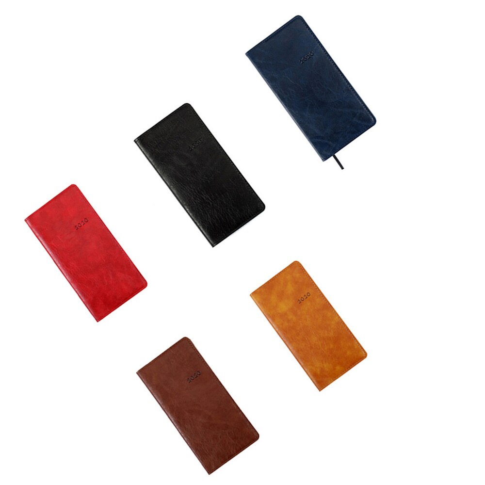 A6 Imitation Leather Planner Portable Notebook Diary Stationery for Home Office School (A6 Black): Picture 1