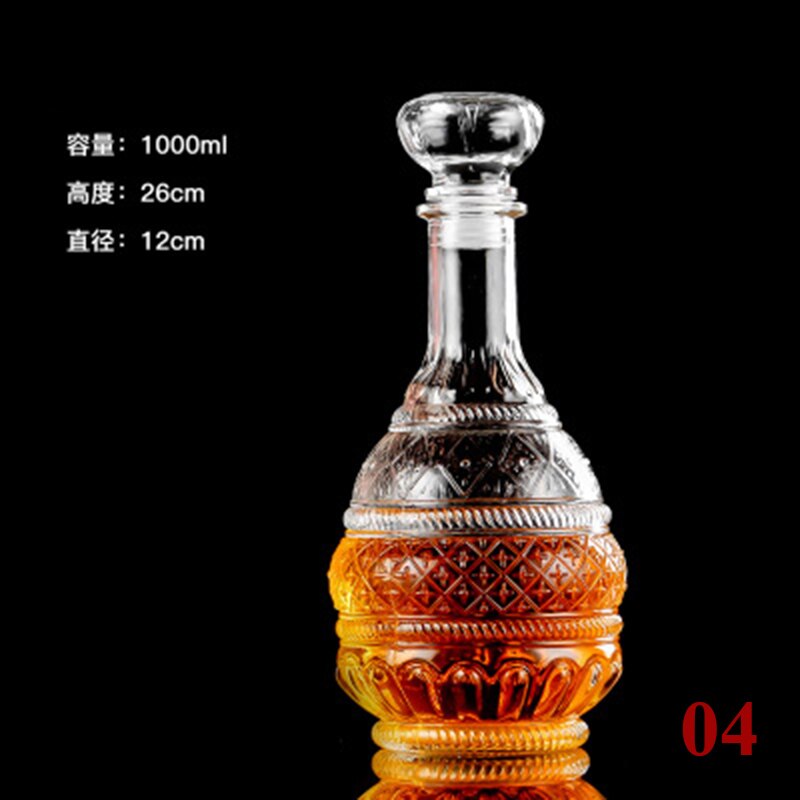 GLA-133-A de bouteille en verre de décanteur de vin clair de 750-1000ml: 04