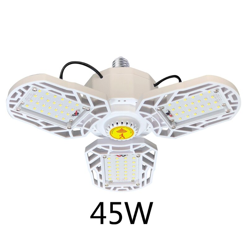 Led Garage Licht 60W Vervormbare Led Garage Plafondlamp Met 3 Verstelbare Paneel: W-A