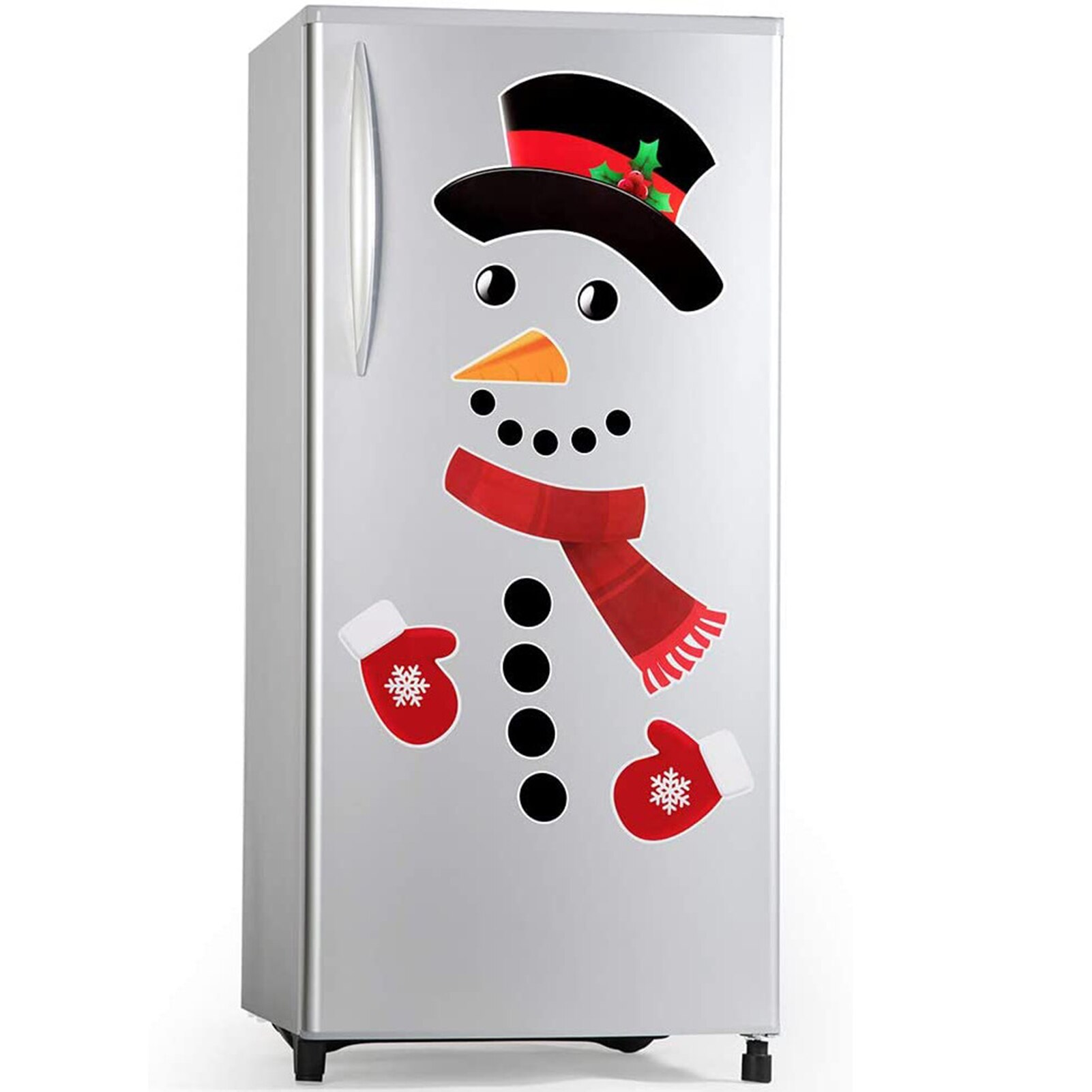 Cute Waterproof Snowman Pattern Christmas Decor Refrigerator Magnet Sticker