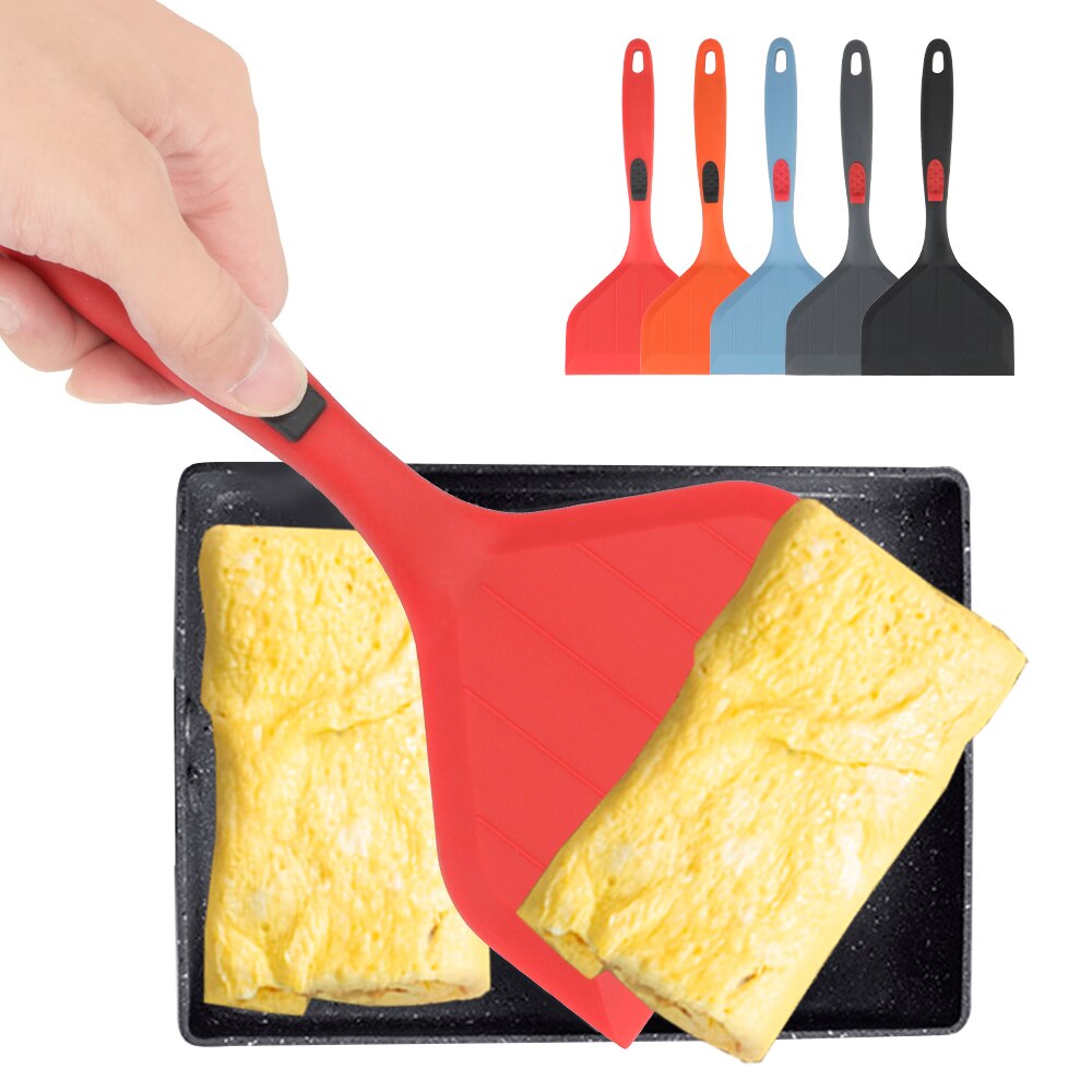 Kitchen Cooking Tool Pizza Shovel Frying Pan Food Lifters Cooking Utensils Non-stick Silicone Turner Beef Egg Scraper