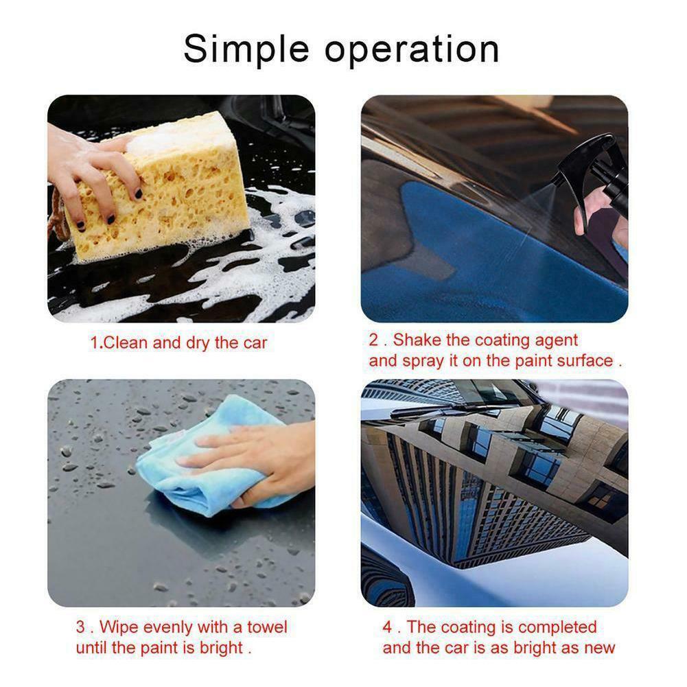 100/50/30ml Ceramic Car Wash Quick Coat Polish & Sealer Remover With Sponge Car Nano Ceramic Coating Polishing Remover