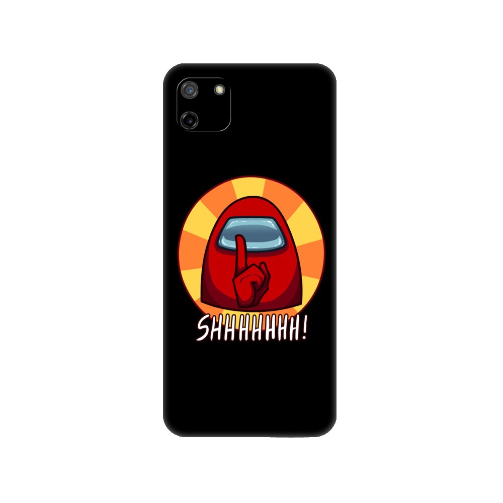 Czarna obudowa tpu do etui OPPO Realme C11 do Realme C 11 RealmeC11 powrót RMX2185 pokrowiec na zderzak wśród nas: 70377