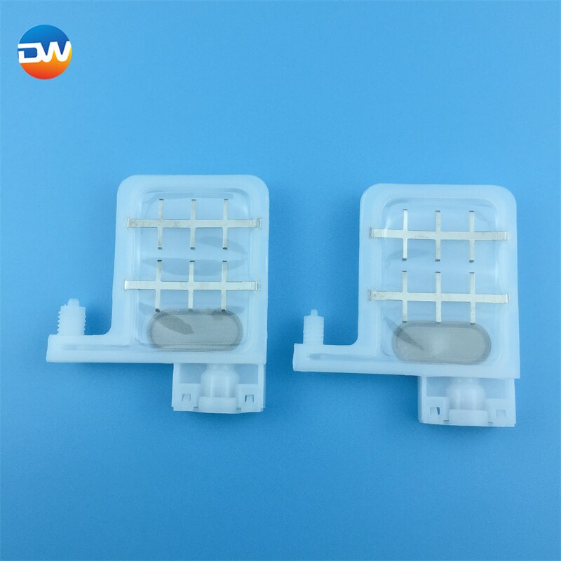10 sztuk Dewei przezroczysty biały UV DX5 duży tłumik atramentu do głowicy drukującej DX5 XP600 TX800 Galaxy Allwin Xuli filtr wywrotka atramentu: White 4x3mm 2sheet