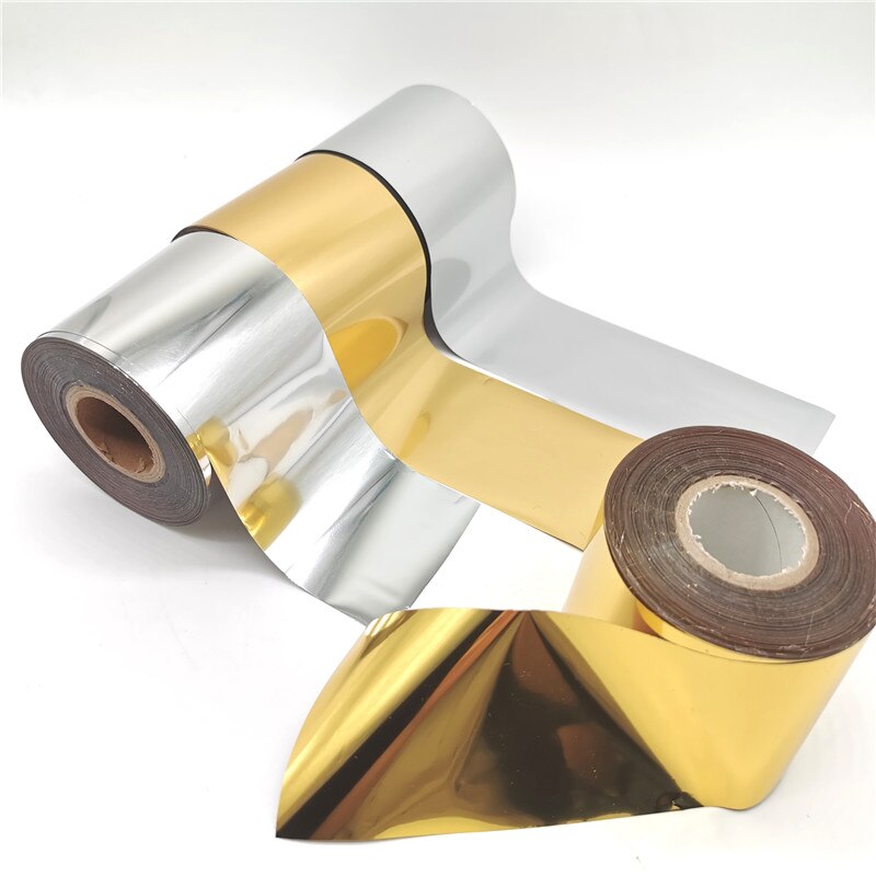 4 färger uppsättning guld silver stämpel folie papper värmeöverföring läder pu plånbok folie stämplingsmaskin papper 3 meter förgyllning