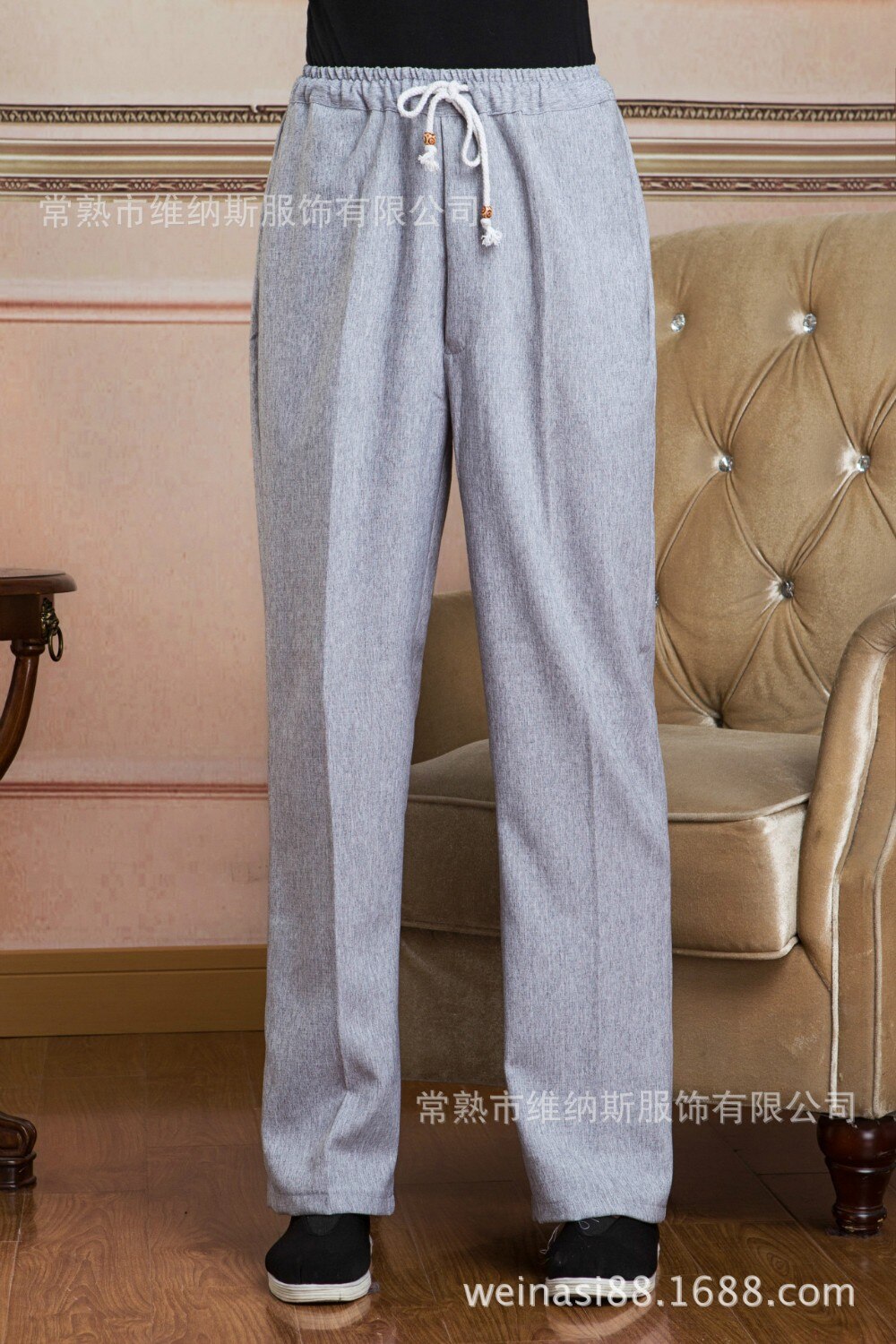 Chinesischen männer Kung Fu Hosen Baumwolle Leinen Kung Fu Schlauch Tai Chi Hosen Wu Shu Hosen Größe M L XL XXL XXXL W42