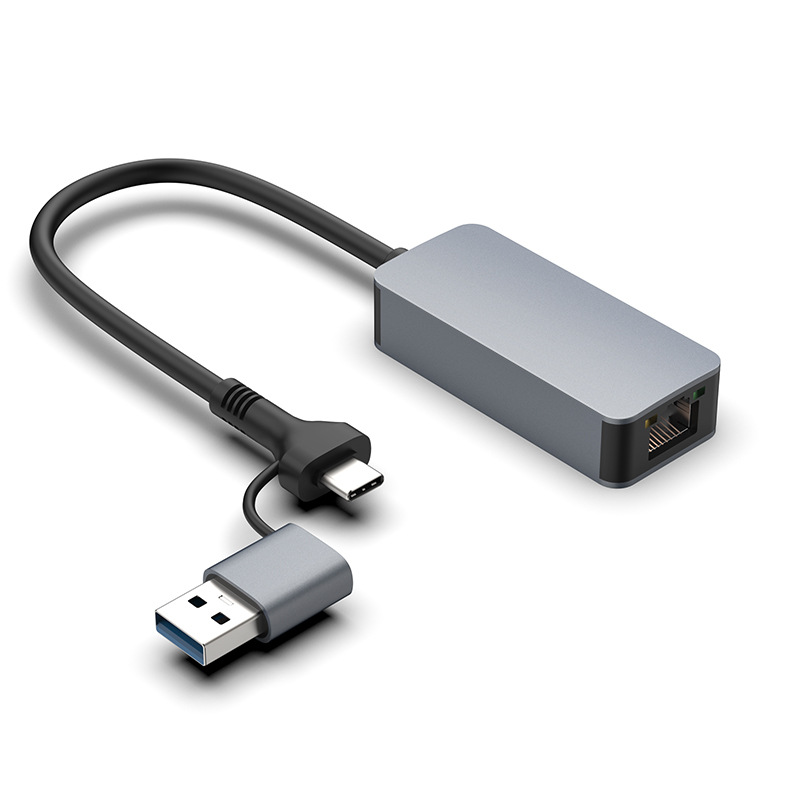 Scheda di rete Ethernet USB 3.0 tipo C a RJ45 da 2500 Mbps RTL8156B Adattatore Gigabit ad alta velocità Drive gratuito per PC portatile Win 7/8/10/11: Oro