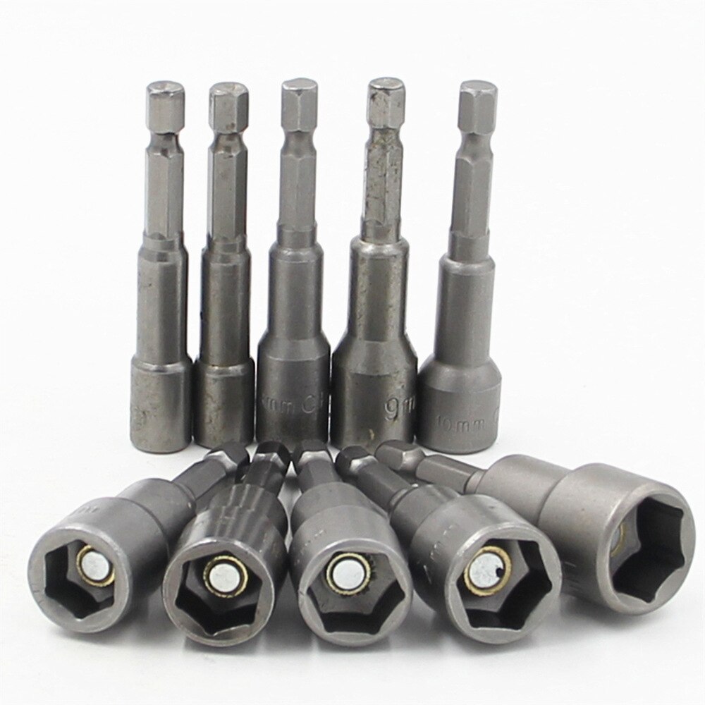 6-13mm Hex Shank Conversion Strong Magnetic Socket Wrench Manual Tool Screwdriver Sleeve Set Strong Magnetic Socket Wrench