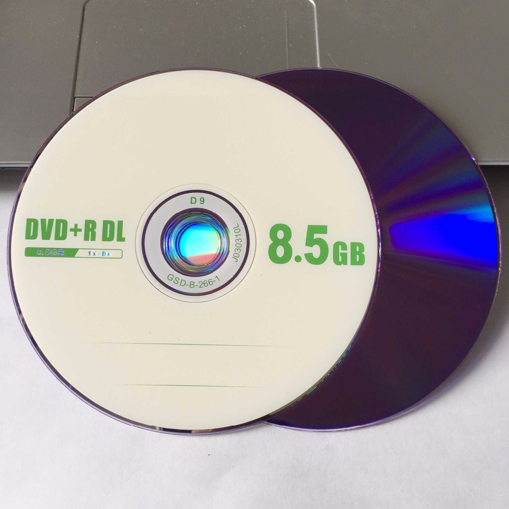 Discos de grado A X8, 8,5 GB, fruta en blanco, disco DVD + R DL, 10 unidades