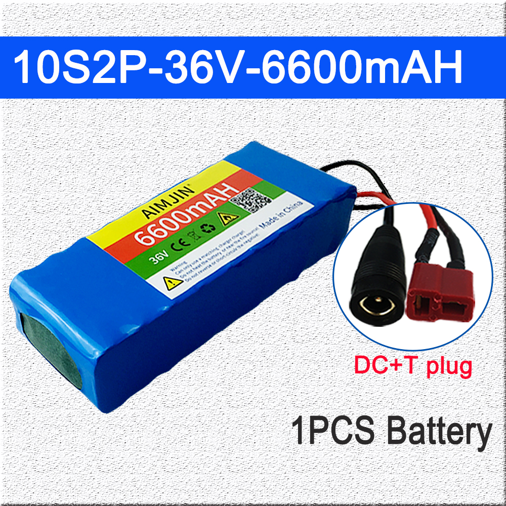 10S2P 36V 18650 6.6Ah Lithium Battery Pack Built-in BMS,For Electric 36V Scooter Bicycle: PURPLE