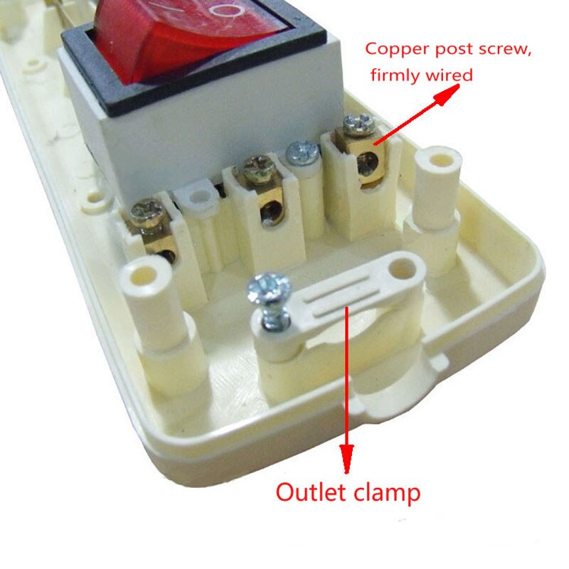 European power strip 4 way extension cord multiple socket with switch