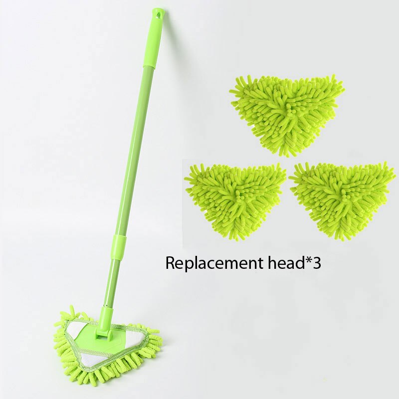 Kleine Mop Plafond Reiniging Artefact Reiniging Muur Vegen Huishoudelijke Schoonmaakmiddelen Keramische Tegel Telescopische Mini Wc Stof Mop Hoofd: Green 4-pack