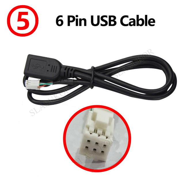 Auto Unit Stereo Draad Kabelboom Compatibel Autoradio Android Interface Mic Rca Usb Audio En Video Kabel Microfoon Adapter: Oranje