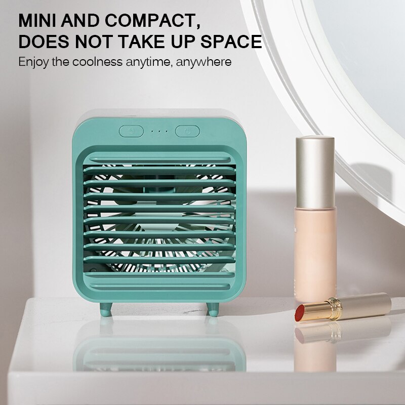 Portable USB Rechargeable Water-cooled Air Conditioner Summer Desktop Cooling Fan Air Cooler For Home Outdoor Travel