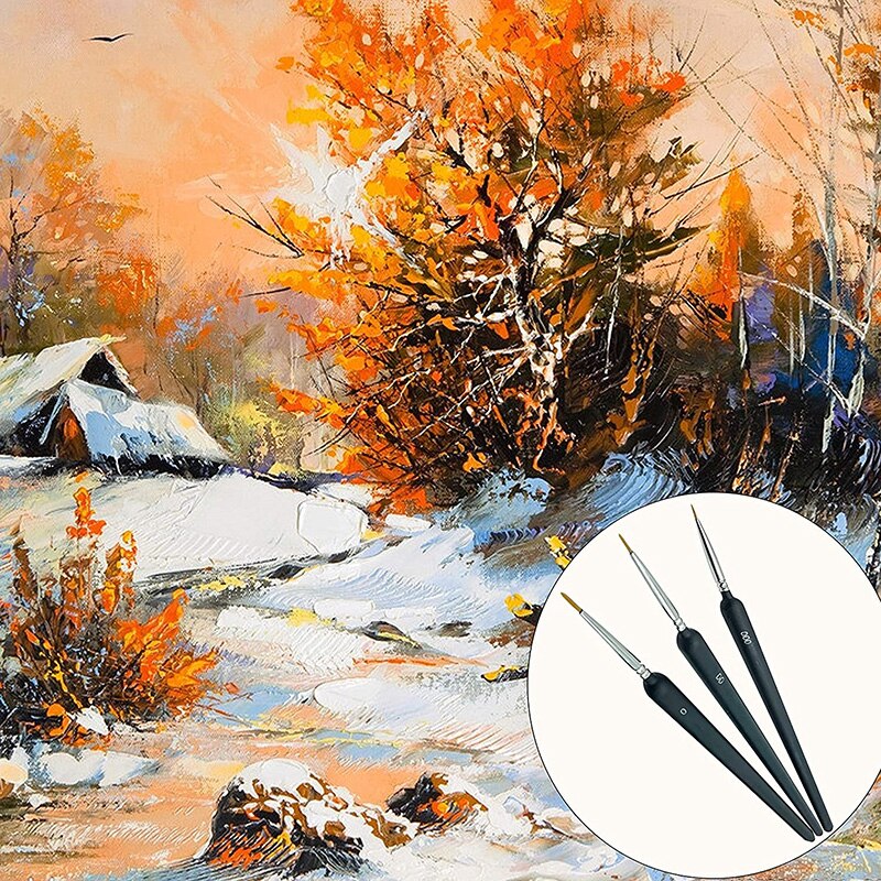 Malebørste nylonbørste akrylmaling tynd krog stregtegning maling pensel malerbørste pen maleri forsyninger