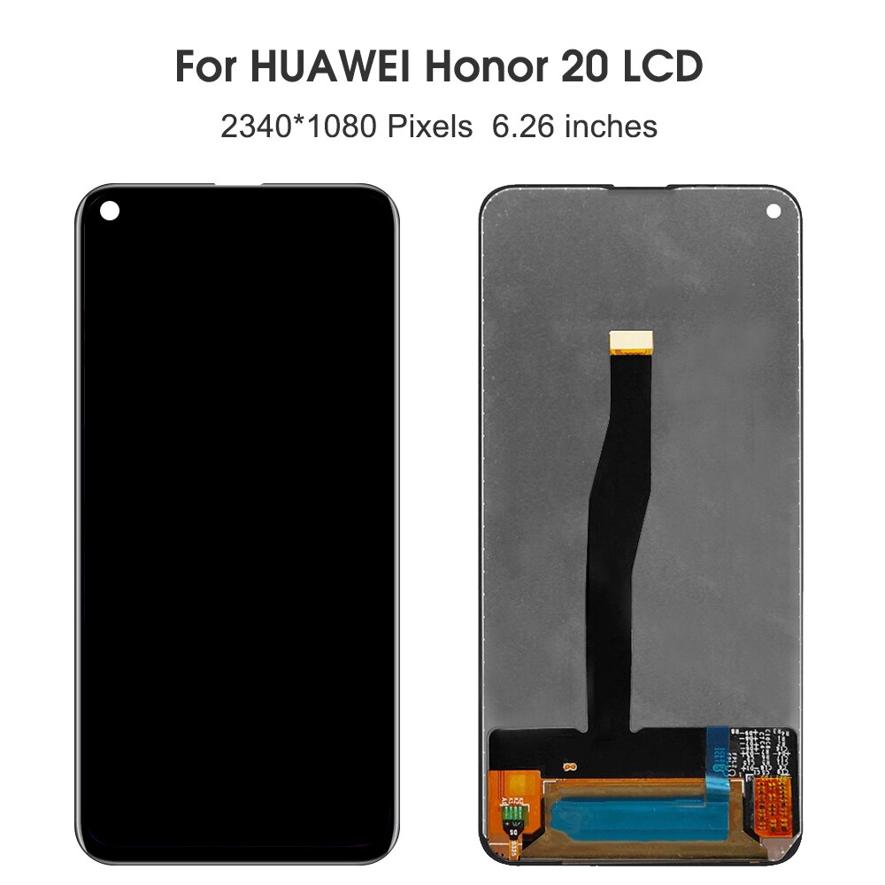 6.26'' Original Nova5T Lcd for Huawei Honor 20 LCD Touch Screen With Frame Digitizer Assesmbly For Honor 20 Pro YAL-AL10 YAL-L41