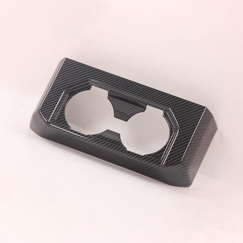 -reposabrazos central de fibra de carbono, cubierta para portavasos, marco embellecedor, pegatina, accesorios para ford raptor  f150