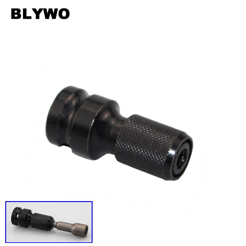 Quick Release 1/2 Inch Square Drive to 1/4 Inch Hex Female Socket Adaptor Conversion for Impact and Ratchet Wrench