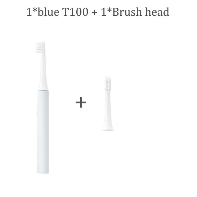 Original Xiaomi Mijia T100 Mi Smart Electric Toothbrush 46g 2 Speed Xiaomi Sonic Toothbrush Whitening Oral Care Zone Reminder: blue add 1 head