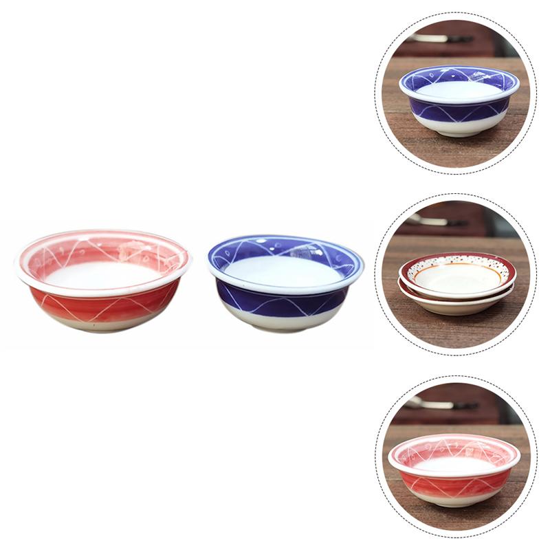 2pcs Mini Bowl Models Mini Ceramic Bowls Mini Scene Adornments Mini DIY Decors