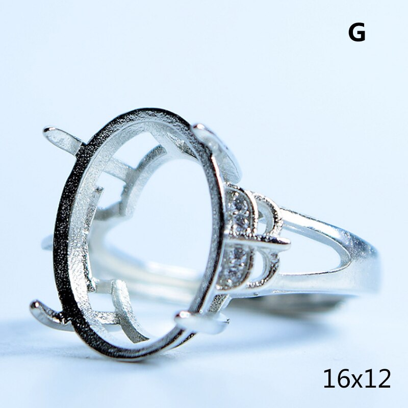 Adjustable Blank Ring Base Fit Glass Cabochons Cameo Setting For Man Woman DIY Ring Jewelry Making Accessories Ring: 7