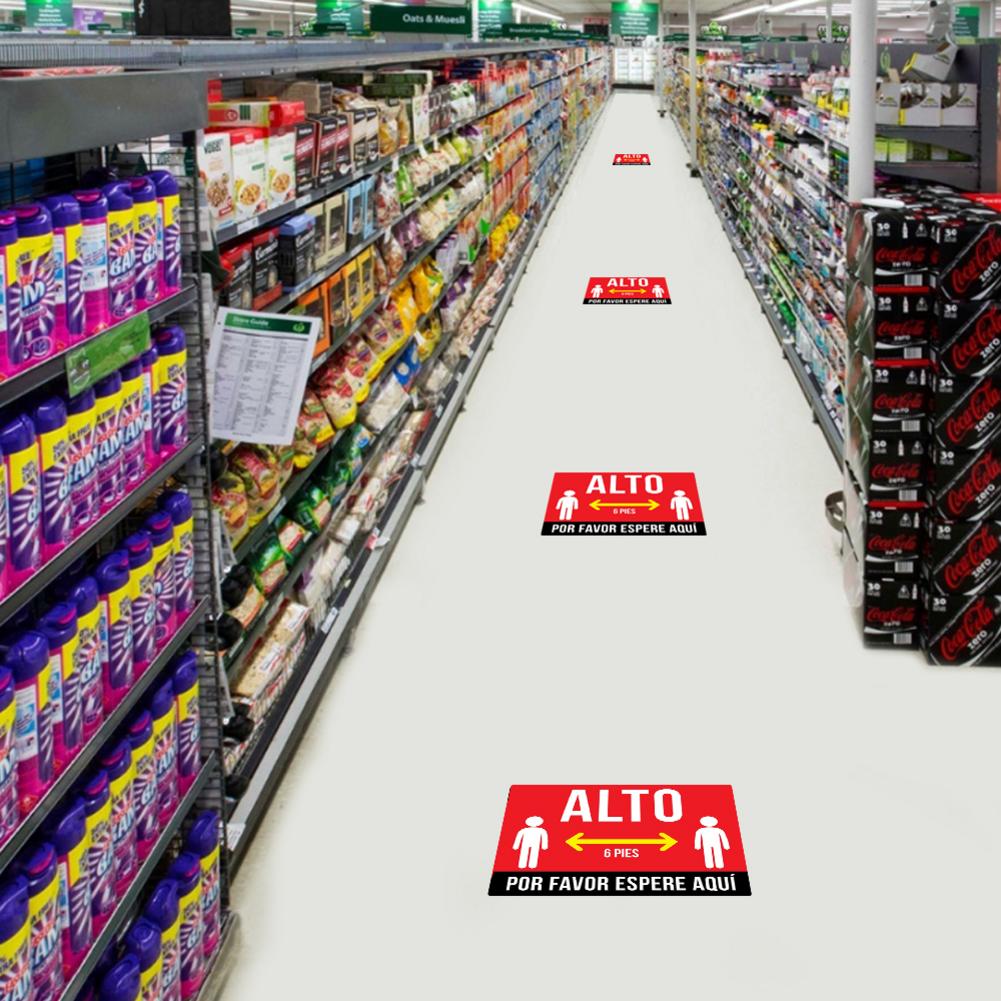 Sosiaalinen etäisyys kyltti lattia tarra merkki pitää 6 jalkaa etäisyys merkki merkki liukumaton tarra myymälään