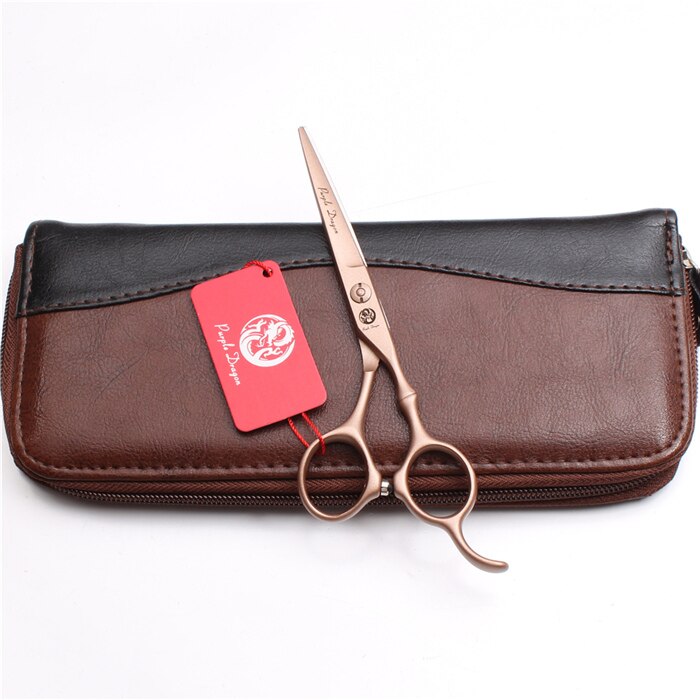 6In. 17.5cm 440C Purple Dragon Rose Gold Hairdressing Scissors Thinning Shears Cutting Scissors Hair Scissors Z9030: Z9030 Jin C 6YY