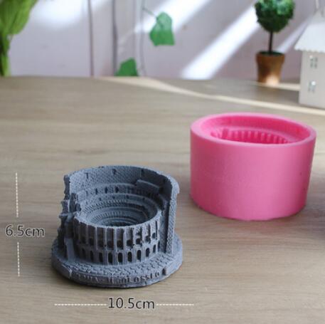 Cement Building Crafts Silicone Mold Plaster Home Decoration Concrete Flower Pot Molds: Round