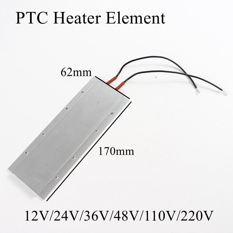 170 x 62mm 220v ptc varmeelement konstant termostat termistor luftopvarmningssensor aluminiumskal 170*62mm