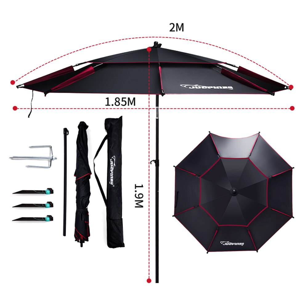 Umbrella Fishing 2m-2.6m 360 Outdoor Protable Umbrella Fold Sun Protection Anti UV Sunshade Umbrella Waterproof Awning Rain Huge: 2M
