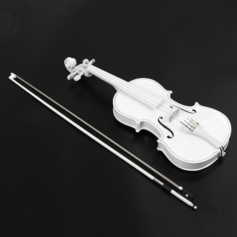 Student violin 4/4 full storlek violin violin set barn nybörjare vit violin