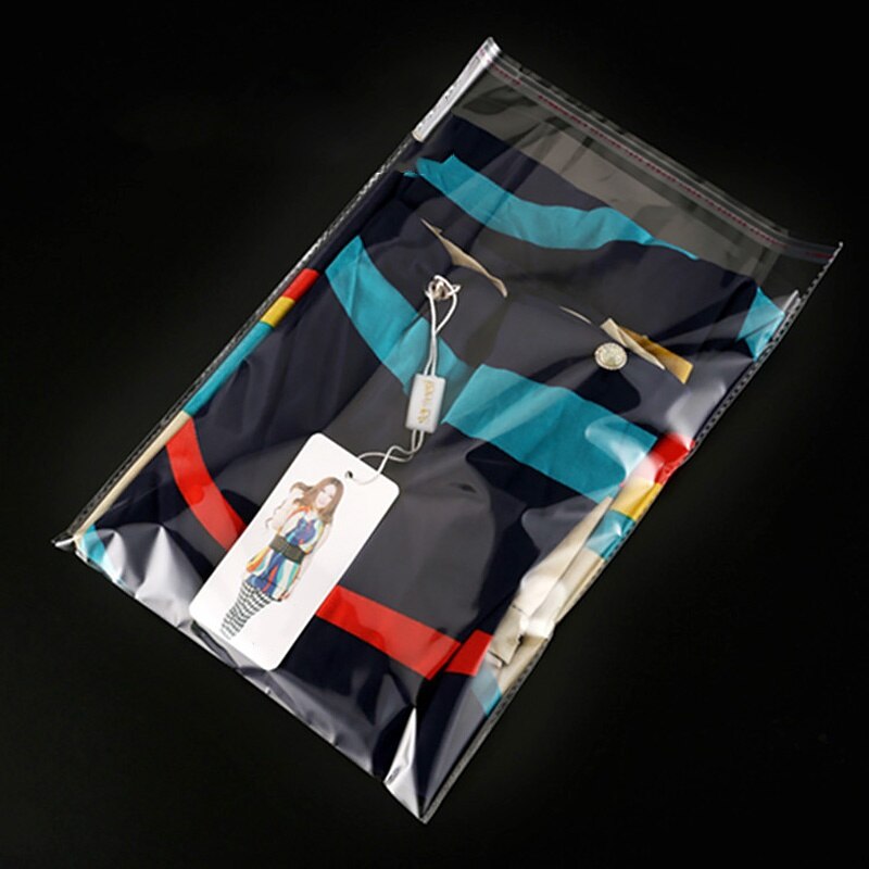 100pcs Self Seal Self adhesive Bag Transparent Storage Bags Jewelry Packaging Packaging Bags Home Plastic