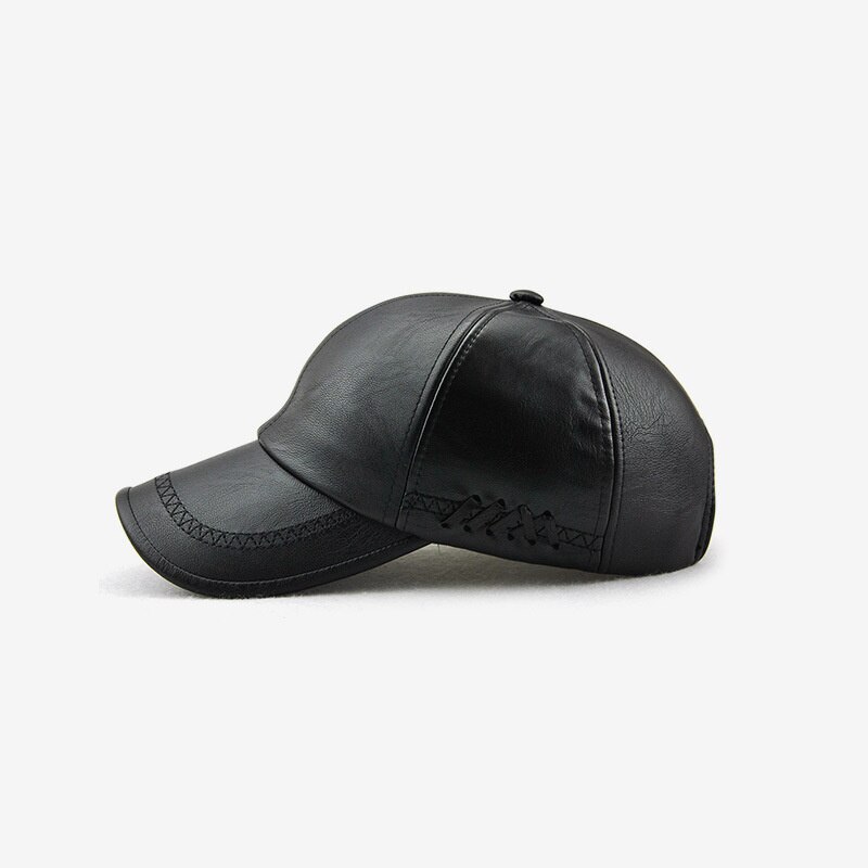 herbst Winter Dad Leder Hüte Neue Outdoor Freizeit Baseball Kappe Im Mittleren Alter und Alten männer Große Größe PU sport kappen 56-60cm