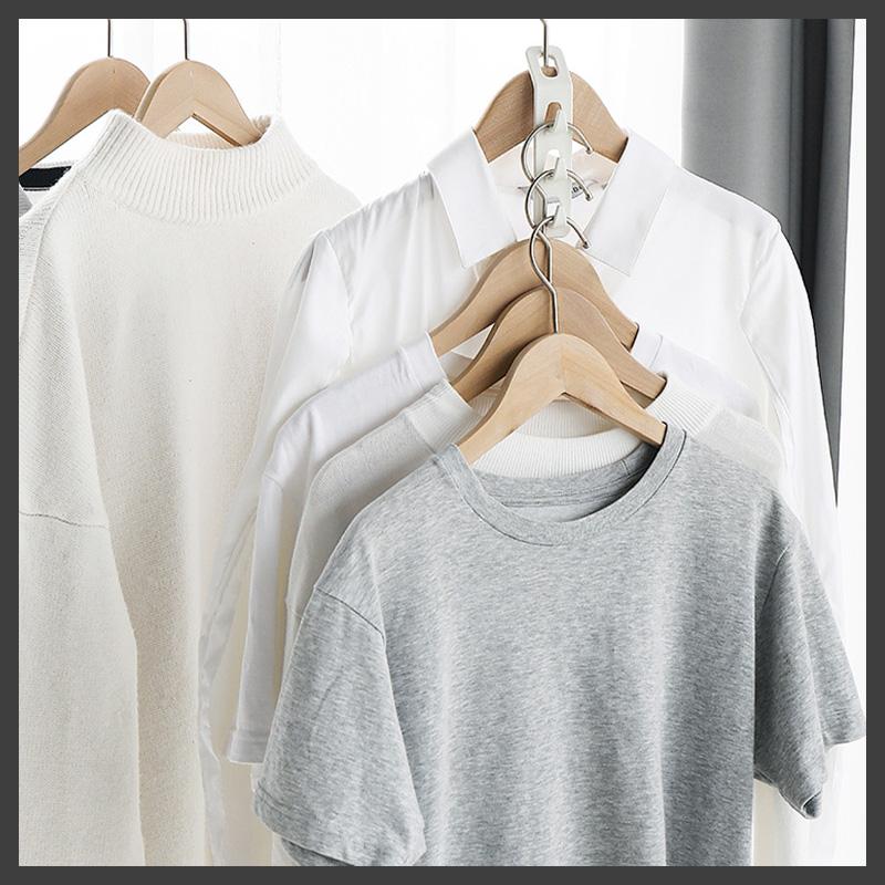 6 PCS Clothes Hanger Connector Hooks Mini Space Saving Cascading Hook Storage Rack Wardrobe Hanging Tool